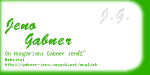 jeno gabner business card